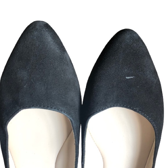 Nine West Speakup Almond Toe Flats Black Suede Size 7.5 EUC - Picture 8 of 9